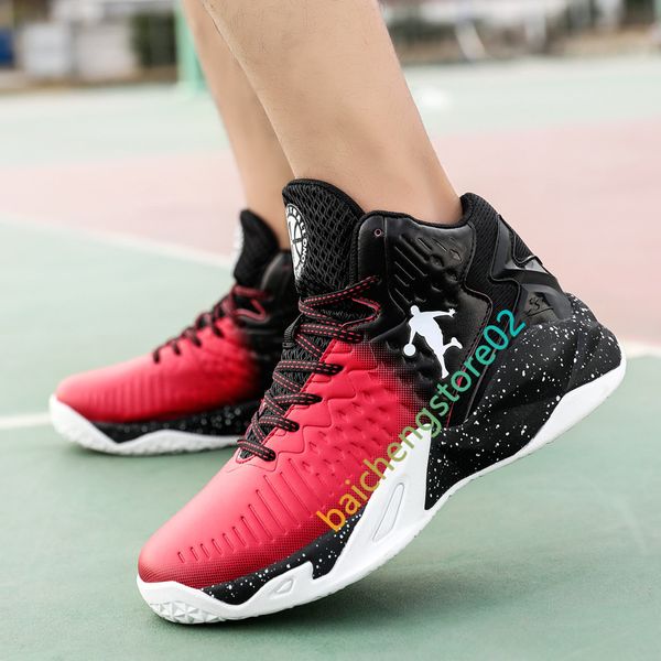High-end tênis de basquete masculino esportes amortecimento hombre sapatos esportivos masculinos confortáveis tênis pretos zapatillas vendas quentes l29