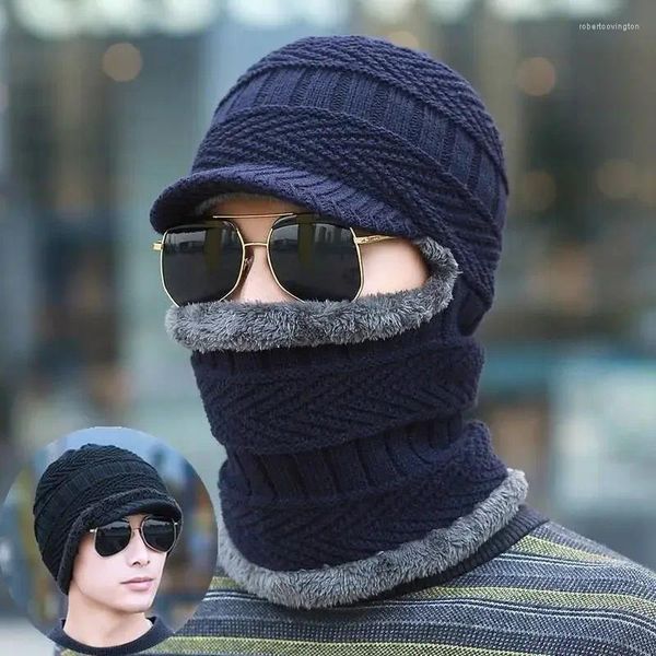 Bonés de ciclismo chapéu de inverno para homens crânios gorros chapéus feminino cachecol de lã boné balaclava máscara gorro de malha