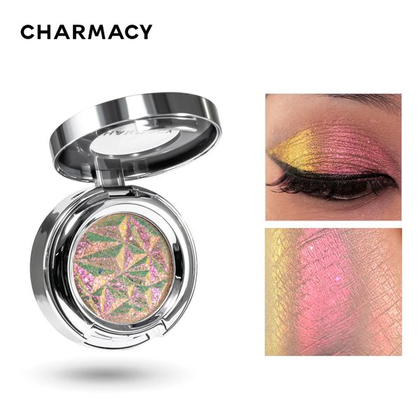 CHARMACY 10 цветов, блестящие стойкие мультихромные голографические тени-хамелеоны, пудра, пигмент, макияж для глаз для женщин, косметика 240123