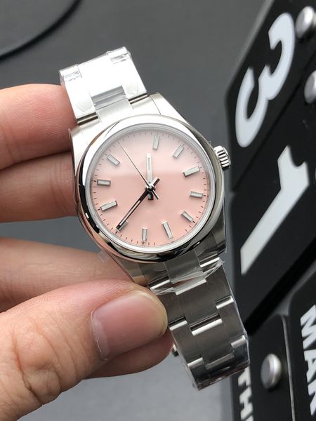 Orologio da donna di lusso di fabbrica EW orologio di design 31MM quadrante rosa vetro zaffiro 904L orologi meccanici automatici di alta qualità regalo di festa impermeabile con scatola