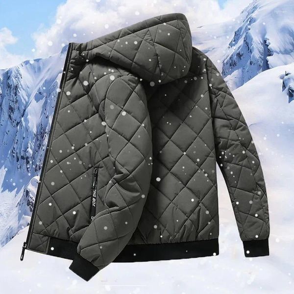 Herrenjacken BAIMUSHI 2024 Baumwolle gefütterte Jacke Herbst Winter Lässige Parkas Outdoor Trekking Koreanische Mode Brot Streewear 5XL