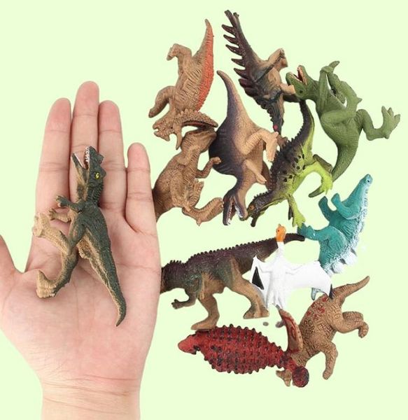 12 pezzi set dinosauro giocattolo plastica Jurassic Play modello di dinosauro Action Figure regalo per ragazzi 6966178