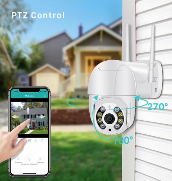 Telecamera IP PTZ con tracciamento automatico da 5 MP Wifi Rilevazione umana AI esterna o Telecamera CCTV di sicurezza wireless 1080P P2P RTSP Zoom digitale 4X Cam6542824