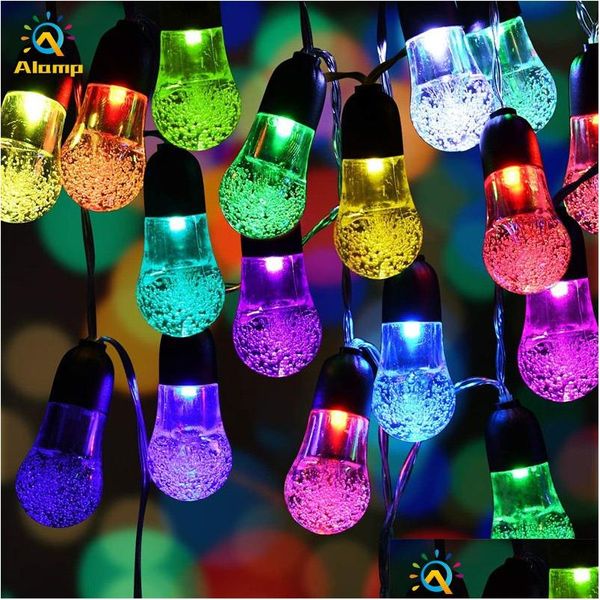 Stringhe Led 30 Pz Bb Luce Solare Luci Della Stringa 8 Modalità Di Lavoro 1200Mah Rgby Bubble Ball Per La Festa Di Natale Vacanza Giardino Goccia Deli Dhdtc