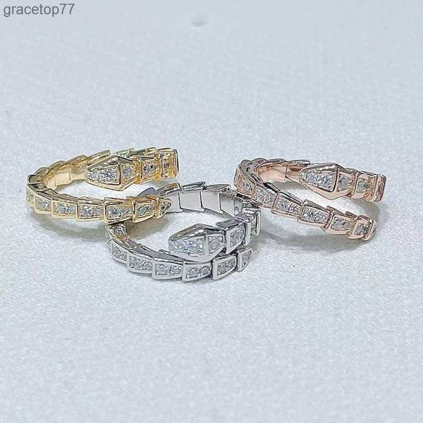 Luxusschmuck Bandringe Jxjs925 Sterling Silber Schatzfamilie Schlange für Frauen Vielseitig und personalisiert Instagram Trendiger Zeigefingerring Einzigartiges Design 2pb5