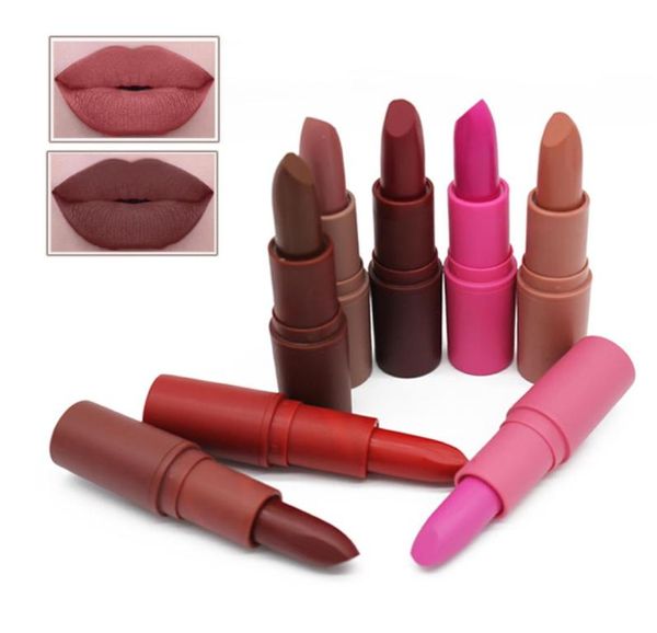 8 colori nuovo rossetto opaco rossetto nudo impermeabile a lunga durata vampiro marrone bellezza labbra rosse per bambini Batom trucco opaco7285295