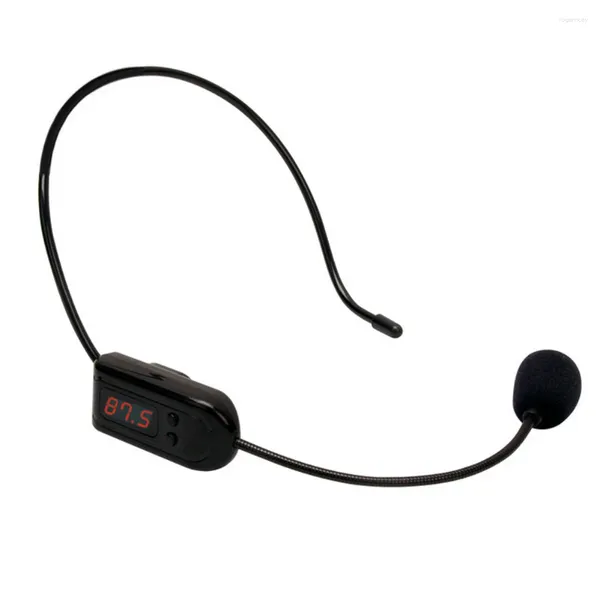 Microfones 87,0-108 MHz Fone de ouvido sem fio Sistema de microfone capacitivo com receptor para ensinar suprimentos de jogo