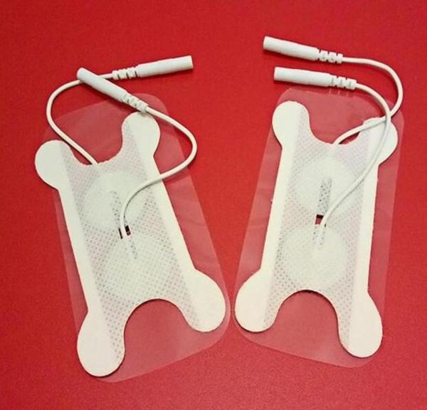 20 Stück weiße Hals-EMS-TENS-Einheits-Akupunktur-Elektrodenpads mit 20-mm-Stift für Schluck-Hals-Physiotherapie8035573