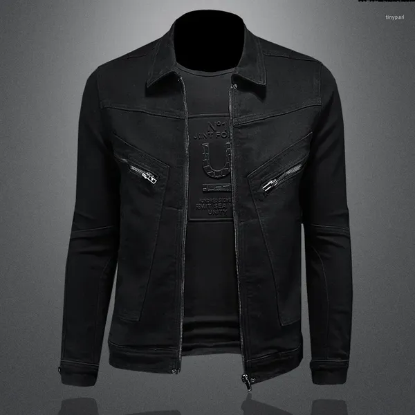 Jaquetas masculinas 2024 jaqueta jeans moda coreana casual solta motocicleta y2k tendência versátil streetwear roupas