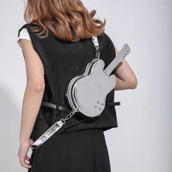 Вечерние сумки, женская сумка, милая маленькая сумка через плечо в форме скрипки, лазерная летняя сумка на плечо