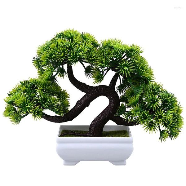 Dekorative Blumen, einladende Kiefern-Bonsai-Simulation, Heimdekoration, künstliche gefälschte grüne Topfpflanzen, Ornamente, Garten-Hochzeitsdekoration