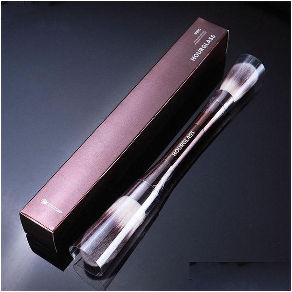 Pincéis de maquiagem Ampulheta Véu Pó Escova Double-Ended Highlighter Configuração Gota Entrega Saúde Beleza Ferramentas Acessórios Dh3ck