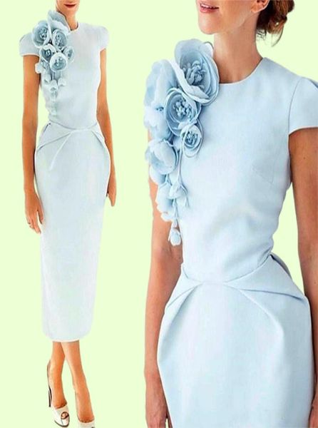 Elegante Länge Kleider für die Brautmutter Kurze Ärmel Etuikleid für die Mutter des Bräutigams Formelle Anlässe Kleider Günstiges Satin-Mutterkleid 6232163