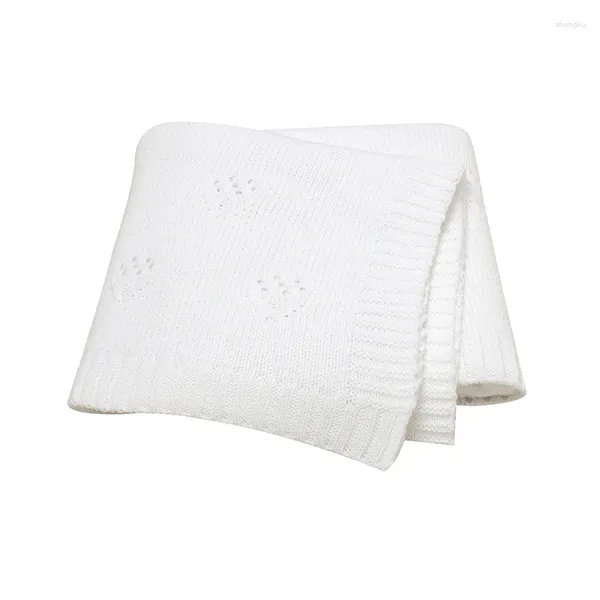 Cobertores bebê de malha 90/70cm nascidos meninos meninas carrinho mensal cama swaddle envoltório saco de dormir infantil criança jogar tapetes