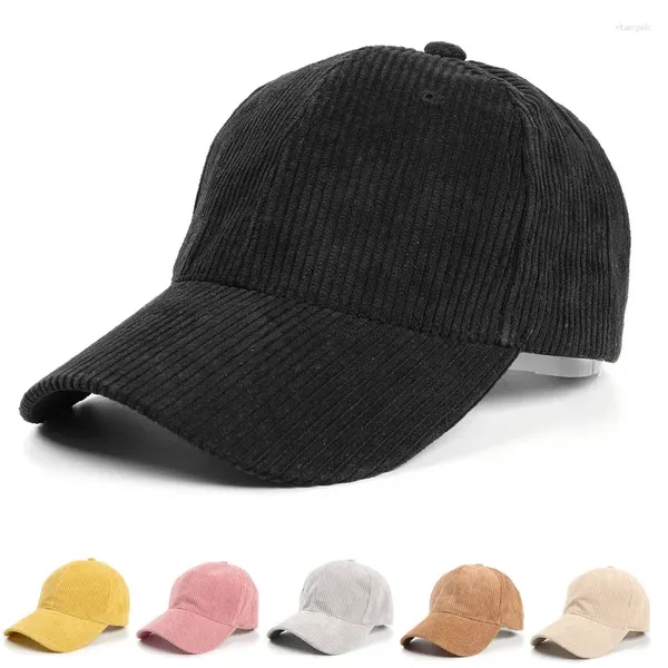 Ball Caps Mode Cord Baseball Cap Frauen Männer Frühling Sommer Stickerei Sonnenhut Outdoor Hip Hop Sport Einstellbare Sonnenhüte