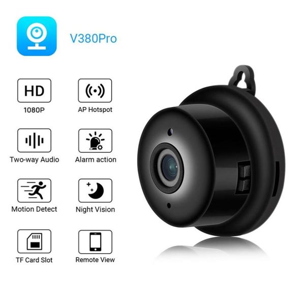 V380 Mini-WLAN-IP-Kamera HD 720P, kabellos, für den Innenbereich, Nachtsicht, Zwei-Wege-Bewegungserkennung, Babyphone248N1004829