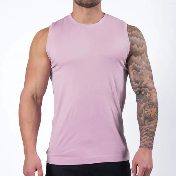 Herren Tank Tops T-Shirt Ordner Kurzarm Einfarbige Hemden Männer Bulk Gym Bodybuilding Stringer Top Workout Muskelschnitt