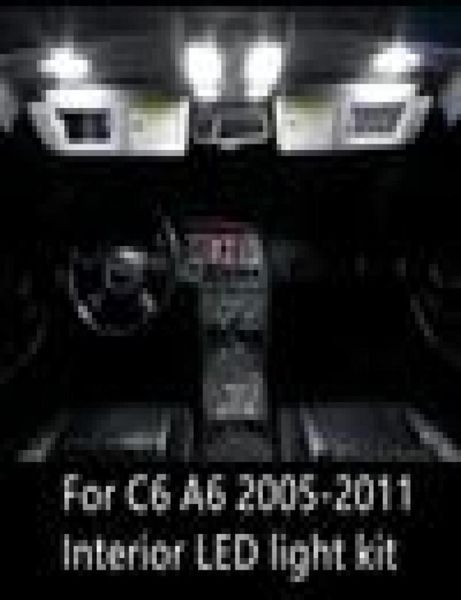 14 pçs livre de erros auto lâmpadas led luzes interiores do carro kit cúpula lâmpadas para a6 c6 rs6 acessórios 2005-2011 led interior light3492637