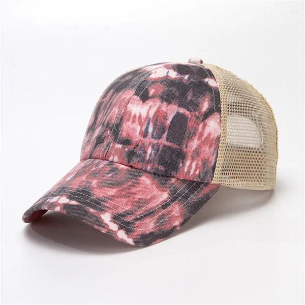 Bola Caps Verão Tie Dye Impresso Baseball para Homens Respirável Designer Equipado Sublimação Trucker Cap Mulheres Casual Algodão Gorros