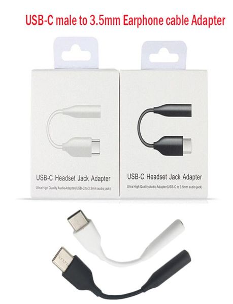 Cavo originale da USB-C a auricolare Adattatore da 3,5 mm Tipo C Jack per cuffie o maschio / femmina per Samsung Note 10 20 plus S10 S20 S21 con pacchetto di vendita5415822