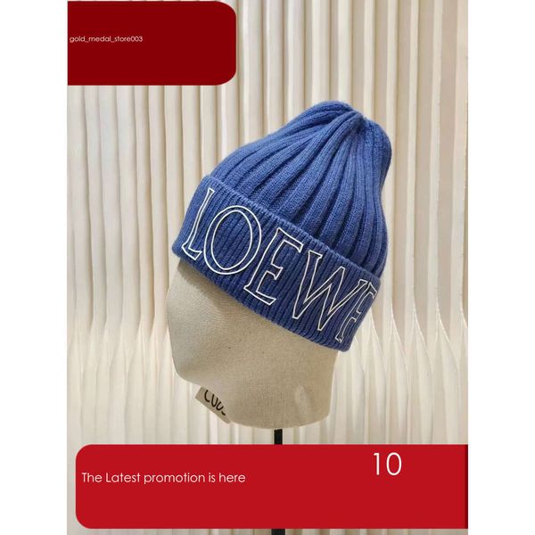 Cappello lavorato a maglia di lana di moda per donna Designer Loewe Beanie Cap Cappello invernale in cashmere tessuto caldo per uomo Regalo di compleanno 657