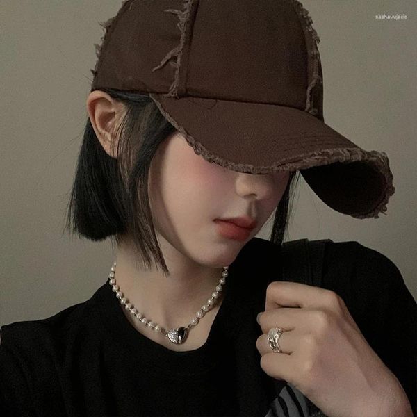 Berretti a sfera 2024 Y2k Vecchio berretto da baseball Donna Uomo Primavera Estate Cappello da sole Kpop Giapponese Deep Top Tesa larga Testa grande Quotidiano Casquette Gorras