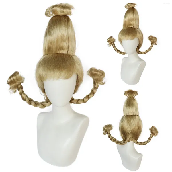 Fontes de festa CosDaddy Cindy Natal Cosplay Perucas Adulto Mulheres Cabelo Sintético Adereços de Traje de Halloween