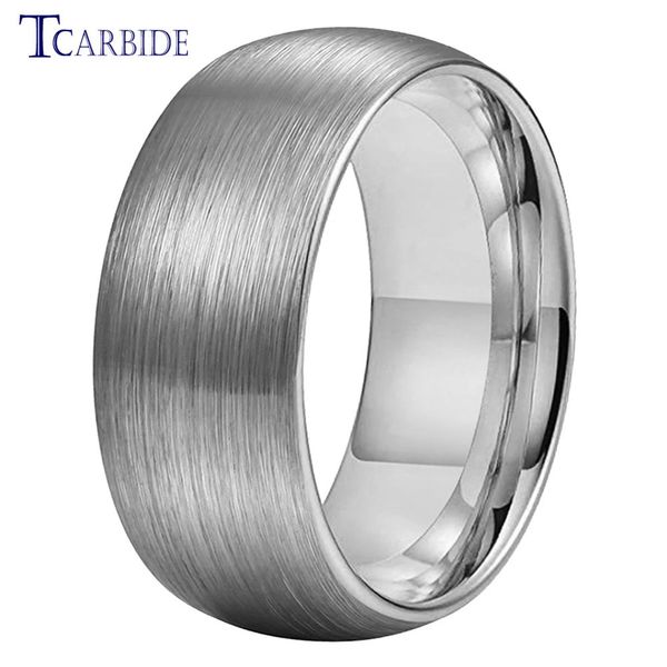 Anel masculino de 10mm, aliança de casamento de tungstênio, joia da moda, polido, brilhante, confortável, ajuste 240125