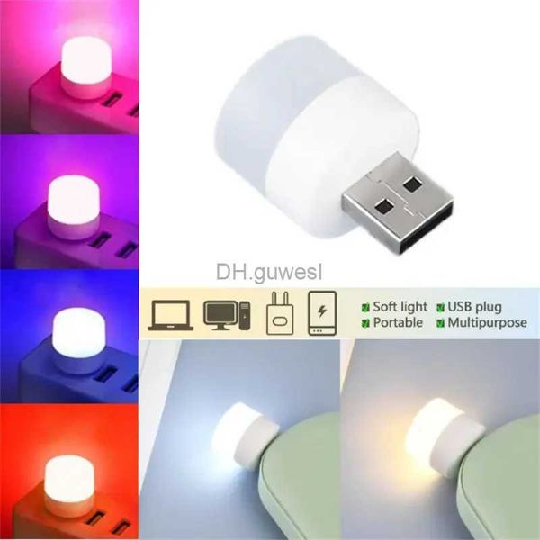 Night Lights USB Stecker Lampen Computer Mobile Stromladung Kleine Buchlampen LED EYE STECTION LESUNG LEITEL SINAL ROUND Lights YQ240207