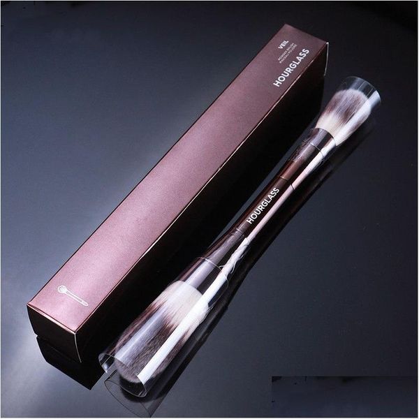 Pincéis de maquiagem Ampulheta Véu Pó Escova Double-Ended Highlighter Configuração Gota Entrega Saúde Ferramentas Acessórios Dhv9X