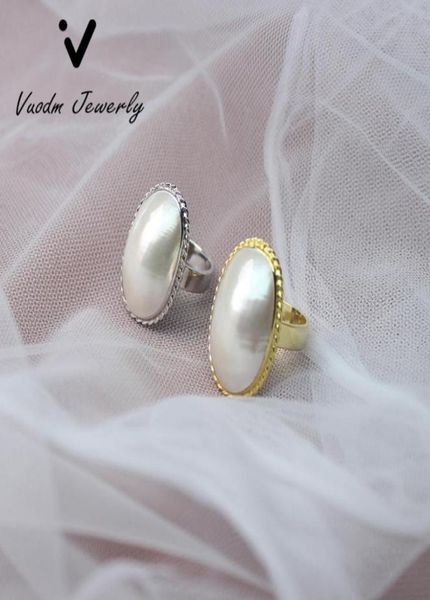 Anelli di perle d'acqua dolce naturali Mabe Anelli da dito regolabili per regalo di nozze per feste da donna98638366753300