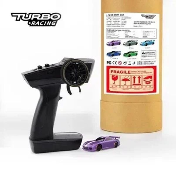 Turbo Racing 1 76 Mini telecomando Drift Car C61c62c63c64 Piccola trazione posteriore proporzionale Jdm Regalo sicuro e affidabile per i bambini 240127