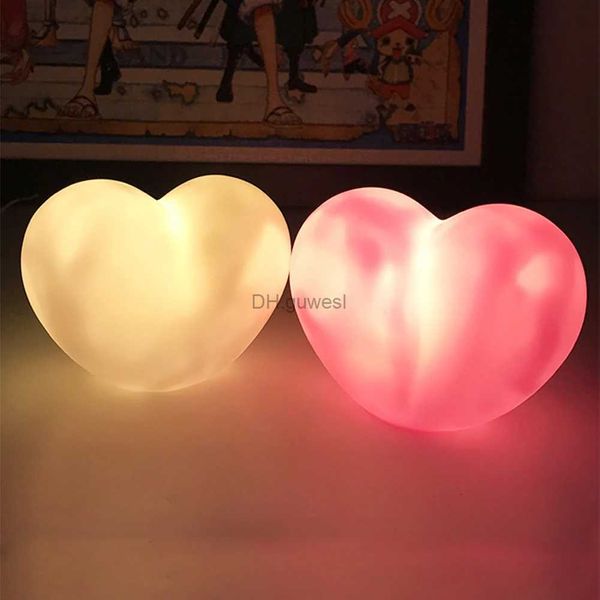 Gece Işıkları Yaratıcı Aşk Kalp Led 3D lamba Düğün Romantik Kırmızı Pembe Gece Işık Süsü Doğum Günü Noel Ev Işık Dekorasyonu YQ240207