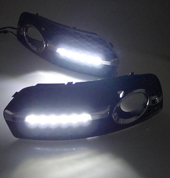 1 conjunto de luzes led drl para condução diurna, luzes diurnas para neblina, cobertura de buraco, luz drl para q5 2010 2011 2012 20131247420