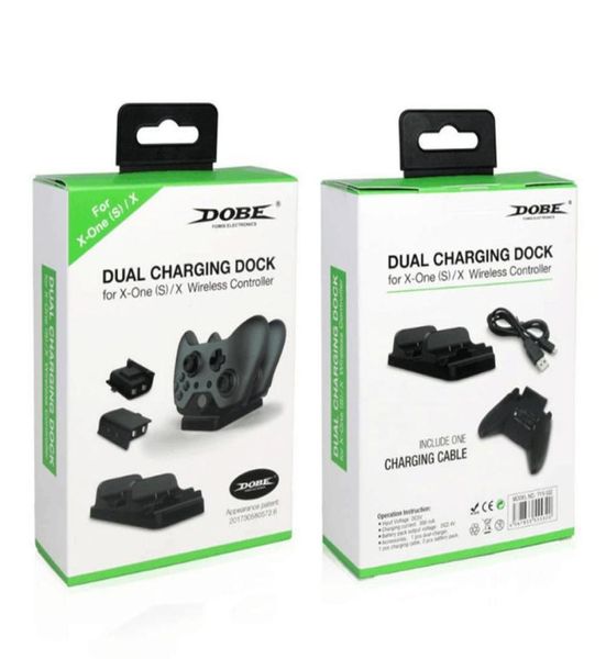 Kabellose Dual-Ladestation, Controller-Ladegerät, 2 Stück wiederaufladbare Batterien für XBOX ONE Dual-Ladestation 1610496