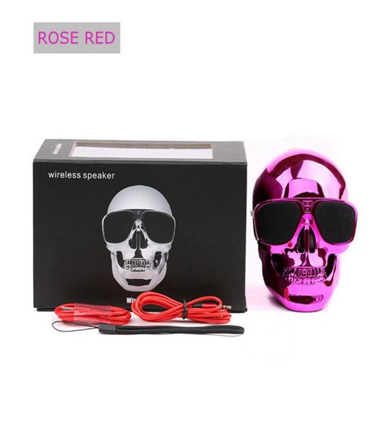 Altoparlanti Bluetooth portatili Skull Head Skull Head Ghost Subwoofer stereo wireless Mega Bass 3D Stereo vivavoce o Player Mini altoparlante Nuovo Hot5636671