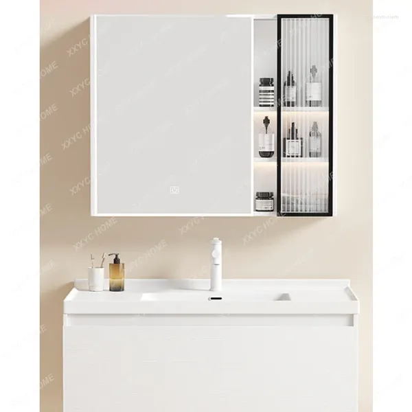 Badezimmer-Waschtischarmaturen, Steinplatte, Schrankkombination, modern, minimalistisch, integriert, cremefarbener Stil, individuelle Gestaltung, Waschtisch, Pool