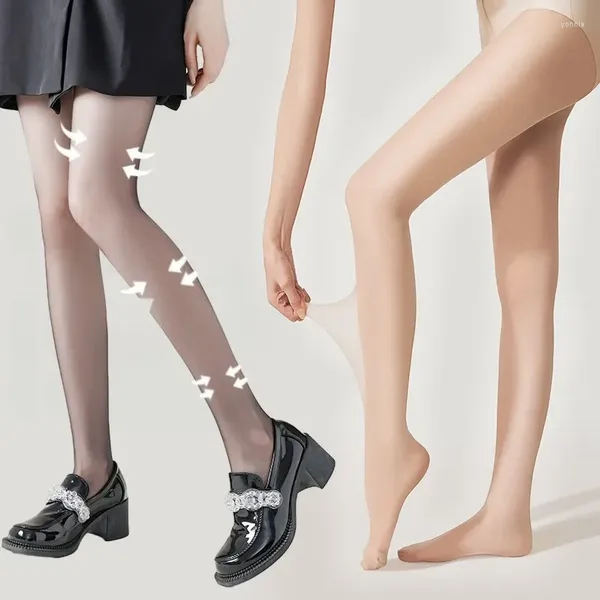 Женские носки, сексуальные шелковые чулки, ультратонкие устойчивые к разрыву колготки с антикоррозийным крючком, летние дышащие модные тонкие леггинсы