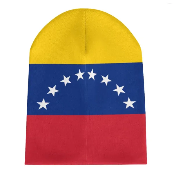 Береты, вязаная шапка с флагом Венесуэлы для мужчин, женщин и мальчиков, унисекс, зима-осень, шапка-бини, теплый чепчик