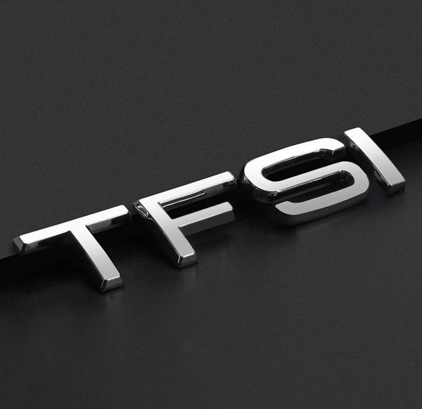 Tfsi a3 a6 a6l a8l letras logotipo tronco do carro adesivo cauda emblema de metal para a1 b9 c5 c6 c7 tts s4 s5 s6 s7 sq5 q7 acessórios5468865