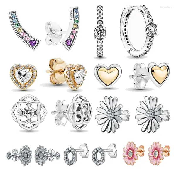 Stud Ohrringe DIY Frauen Machen Zubehör Schmuck 2024 Sommer Nach 925 Sterling Silber Charms Aros Plata Mujer Luxus