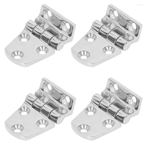 Conjunto de acessórios de banho 4pcs Barco Dobradiça 316 Aço Inoxidável Espessado Dobradiças Marinhas com 4 Montagem para Iate RV Casa Porta 1.5x2.1inches