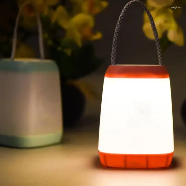 Luci notturne USB ricaricabile luce da campeggio Lanterne portatili Lampada da comodino per camera da letto Soggiorno Sonno per gli occhi