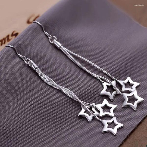 Orecchini pendenti Moda all'ingrosso Orecchini in argento sterling 925 Design di gioielli Bellissimi per le donne Lady Charm Classic Stars Wedding