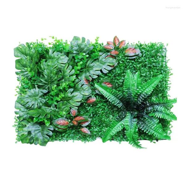 Dekorative Blumen Kunstrasen Wandpaneele Fake Pflanzen Hintergrund Privatsphäre Hedge Screen Realistisch für Hochzeit Home Decor