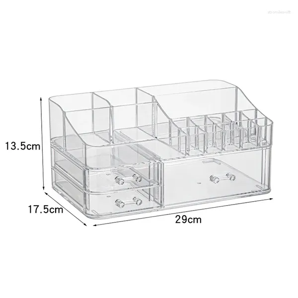 Scatole portaoggetti Scatola trasparente per cosmetici Organizzazione desktop Rossetto Pennelli per trucco Prodotti per la cura della pelle Scaffale per custodia