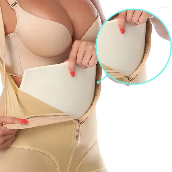 Shapers femininos 3 ppc lipo espuma lombar moldador placa pós compressão ab para cinto de estômago lipoaspiração abdominal abdômen barriga