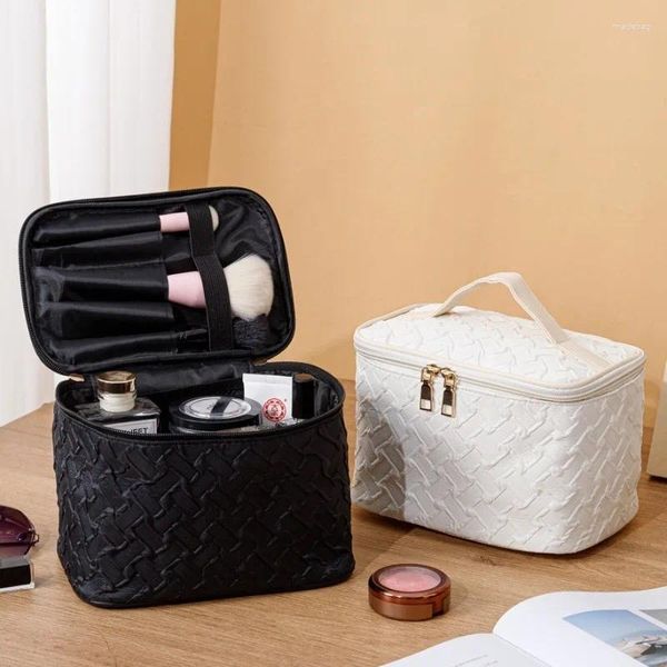 Borse per cosmetici Borsa per trucco di grande capacità Scatola di immagazzinaggio multifunzionale da viaggio portatile Custodia per organizer da toilette per donna alla moda