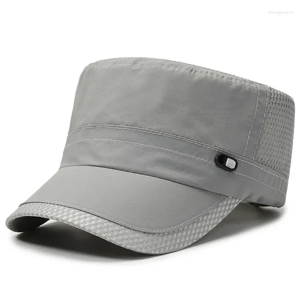 Bola Caps Cadete Exército Militar Flat Top Algodão Respirável Cap Estilo Ajustável Chapéu Unisex Beisebol