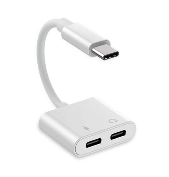 Адаптер USB C 2 в 1 и разветвитель зарядного устройства 3A Быстрая зарядка и ЦАП HIFI музыка 1 штекер типа C на 2 гнезда типа C для Pixel HuaWei4742719